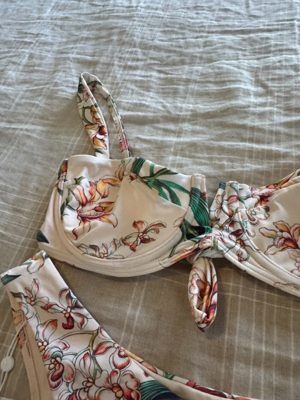 Monday Swimwear Peach Floral Bryon Bottom and Clovelly Top